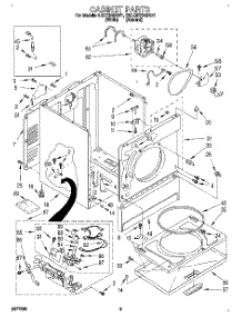 02 - Cabinet parts for Whirlpool Dryer LGR7646AW1 from AppliancePartsPros.com