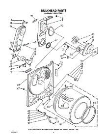 04 - Bulkhead parts for Whirlpool Dryer LG9201XWW1 from AppliancePartsPros.com