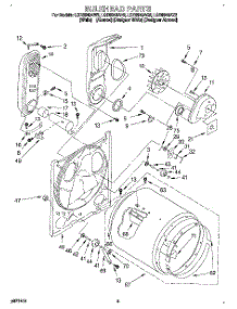 03 - Bulkhead parts for Whirlpool Dryer LGR6848AN2 from AppliancePartsPros.com