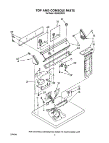 03 - Section parts for Whirlpool Dryer LE8650XWW0 from AppliancePartsPros.com