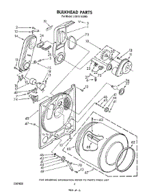 04 - Bulkhead parts for Whirlpool Dryer LG6151XSW0 from AppliancePartsPros.com