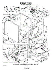 03 - Cabinet parts for Whirlpool Dryer LG7011XSW0 from AppliancePartsPros.com