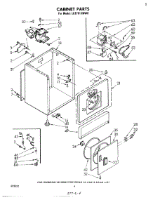 03 - Cabinet parts for Whirlpool Dryer LG5701XMW0 from AppliancePartsPros.com