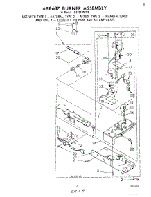 05 - 688637 Burner Assembly parts for Whirlpool Dryer LG5701XMW0 from AppliancePartsPros.com