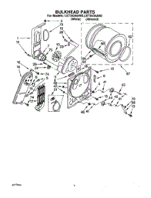 03 - Section parts for Whirlpool Dryer LET5434AW0 from AppliancePartsPros.com