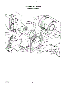 05 - Bulkhead parts for Whirlpool Dryer LG7701XWW0 from AppliancePartsPros.com