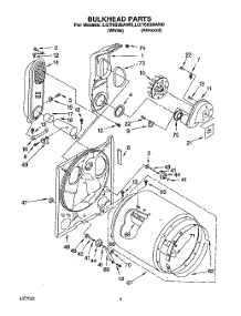 03 - Section parts for Whirlpool Dryer LGT6638AW0 from AppliancePartsPros.com
