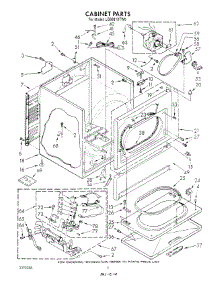 03 - Cabinet parts for Whirlpool Dryer LG6881XTW0 from AppliancePartsPros.com