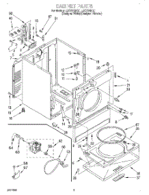 02 - Section parts for Whirlpool Dryer LEC7646DQ1 from AppliancePartsPros.com
