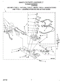 04 - 694670 Burner Assembly parts for Whirlpool Dryer 8LGC7858AN0 from AppliancePartsPros.com