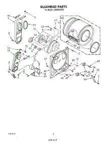 05 - Bulkhead parts for Whirlpool Dryer LG6056XSW0 from AppliancePartsPros.com