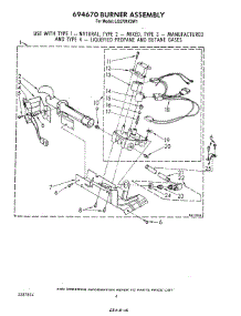 04 - 694670 Burner parts for Whirlpool Dryer LG5791XSW1 from AppliancePartsPros.com