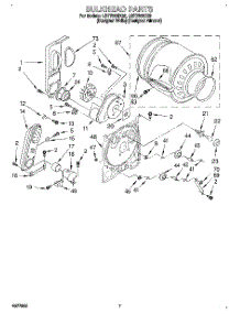 04 - Bulkhead parts for Whirlpool Dryer LGT7646DZ0 from AppliancePartsPros.com