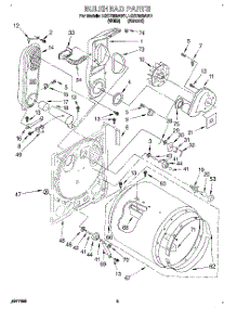 03 - Bulkhead parts for Whirlpool Dryer LGC7858AW1 from AppliancePartsPros.com