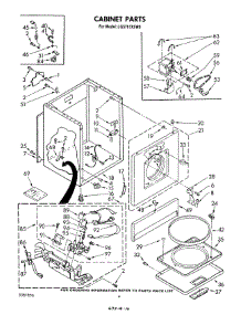 03 - Cabinet parts for Whirlpool Dryer LG5761XSW0 from AppliancePartsPros.com