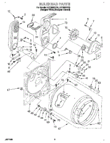 03 - Bulkhead parts for Whirlpool Dryer LGC8858DQ0 from AppliancePartsPros.com