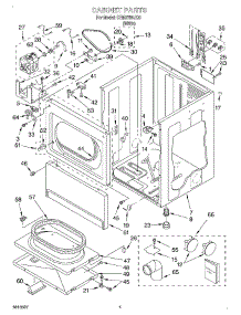 03 - Cabinet parts for Whirlpool Dryer CEM2750JQ0 from AppliancePartsPros.com