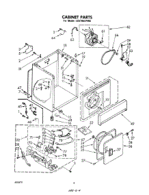 03 - Cabinet parts for Whirlpool Dryer LG5796XPW0 from AppliancePartsPros.com
