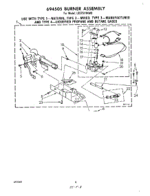 06 - 694505 Burner Assembly parts for Whirlpool Dryer LG5751XKW0 from AppliancePartsPros.com