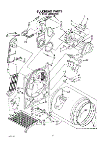 04 - Bulkhead parts for Whirlpool Dryer LE9800XPN1 from AppliancePartsPros.com