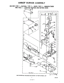 05 - 688637 Burner parts for Whirlpool Dryer LG5701XKW0 from AppliancePartsPros.com