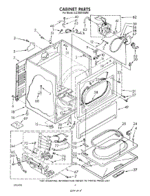 03 - Cabinet parts for Whirlpool Dryer LG7801XSW0 from AppliancePartsPros.com