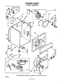 03 - Cabinet parts for Whirlpool Dryer LG5651XKW1 from AppliancePartsPros.com
