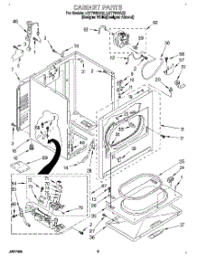 02 - Cabinet parts for Whirlpool Dryer LGT7848AQ2 from AppliancePartsPros.com