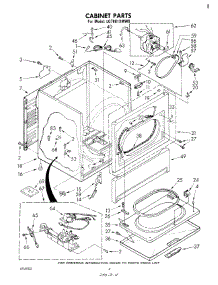 03 - Cabinet parts for Whirlpool Dryer LG7681XMW0 from AppliancePartsPros.com