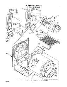 04 - Bulkhead parts for Whirlpool Dryer LG7801XMW2 from AppliancePartsPros.com