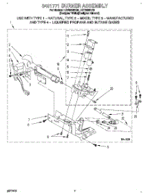 04 - 3401771 Burner Assembly parts for Whirlpool Dryer LGT8858DQ0 from AppliancePartsPros.com