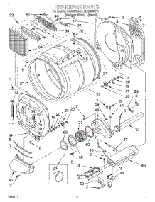 03 - Section parts for Whirlpool Dryer GEQ8858JQ1 from AppliancePartsPros.com