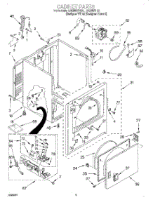 02 - Cabinet parts for Whirlpool Dryer LGQ8857HQ1 from AppliancePartsPros.com