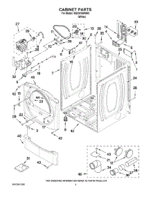 02 - Cabinet Parts parts for Whirlpool Dryer WED9150WW0 from AppliancePartsPros.com