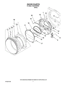 04 - Door Parts parts for Whirlpool Dryer WED9150WW0 from AppliancePartsPros.com
