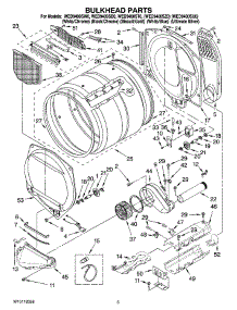03 - Bulkhead Parts parts for Whirlpool Dryer WED9400SW0 from AppliancePartsPros.com