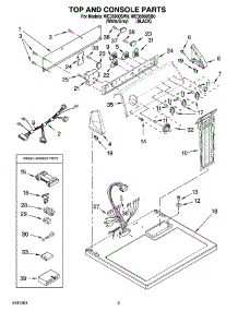 02 - Top And Console Parts parts for Whirlpool Dryer WED5900SW0 from AppliancePartsPros.com