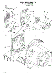 03 - Bulkhead Parts parts for Whirlpool Dryer WGD5310SQ0 from AppliancePartsPros.com