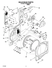 03 - Bulkhead Parts parts for Whirlpool Dryer WGD6200SW0 from AppliancePartsPros.com