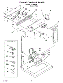 02 - Top And Console Parts parts for Whirlpool Dryer LEQ8000JQ4 from AppliancePartsPros.com