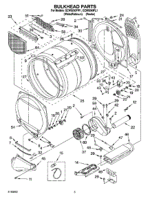 03 - Bulkhead Parts parts for Whirlpool Dryer GEW9260PW1 from AppliancePartsPros.com