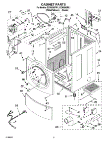 02 - Cabinet Parts parts for Whirlpool Dryer GEW9260PL1 from AppliancePartsPros.com