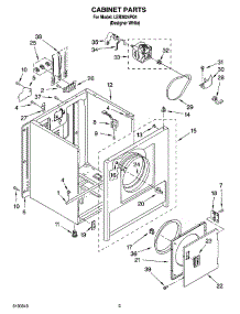 02 - Cabinet Parts parts for Whirlpool Dryer LER3624PQ1 from AppliancePartsPros.com