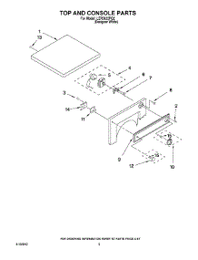 03 - Top And Console Parts parts for Whirlpool Dryer LER3622PQ2 from AppliancePartsPros.com