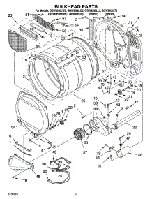 03 - Bulkhead Parts parts for Whirlpool Dryer GGW9200LT2 from AppliancePartsPros.com