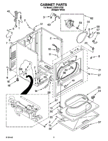 02 - Cabinet Parts parts for Whirlpool Dryer LGR6611PQ0 from AppliancePartsPros.com