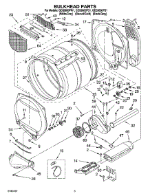 03 - Bulkhead Parts parts for Whirlpool Dryer GEQ9800PB1 from AppliancePartsPros.com