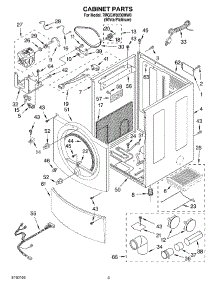 02 - Cabinet Parts parts for Whirlpool Dryer 7MGGW9200MW0 from AppliancePartsPros.com