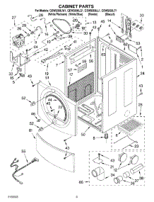 02 - Cabinet Parts parts for Whirlpool Dryer GEW9200LT1 from AppliancePartsPros.com