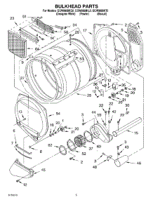 03 - Bulkhead Parts parts for Whirlpool Dryer GGW9868KQ2 from AppliancePartsPros.com